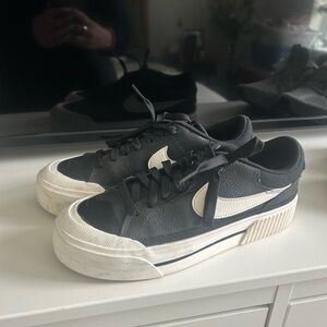 Nike Court Legacy Lift Black and White Women's Sneakers 👟